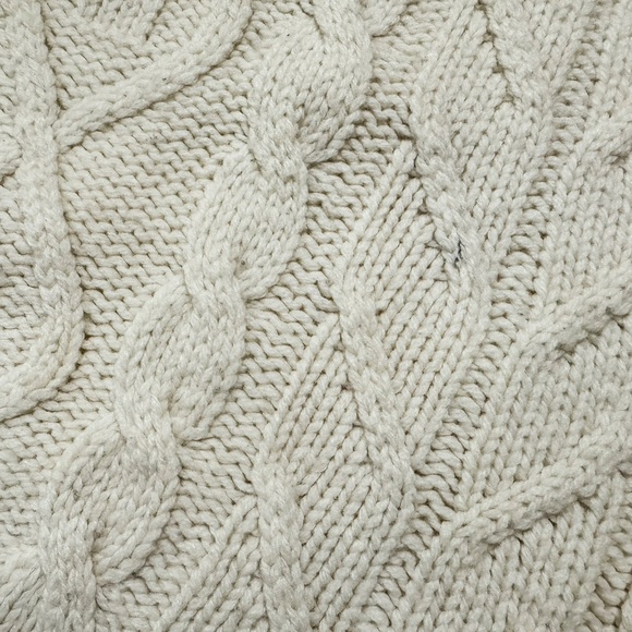 Pacha Cream Cable-Knit Oversized Turtleneck Sweater - Picture 8 of 8